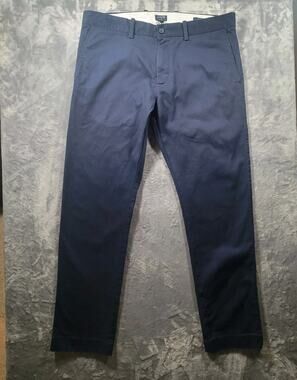 J. Crew Mens 34x30 Flex Chino Pants Slim Straight Navy